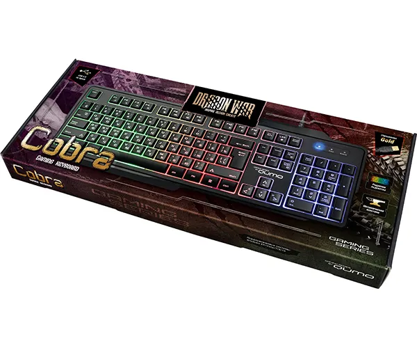 Tastatură QUMO Cobra, Cu fir, Negru