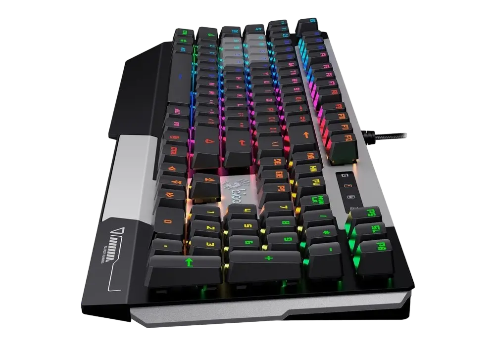 Tastatură Bloody B865R, Cu fir, Negru/Argintiu