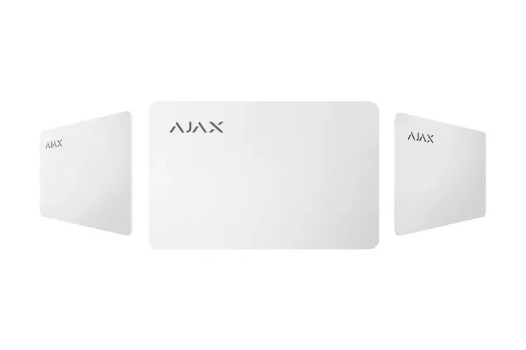 Card securizat fără contact Ajax Pass, Alb