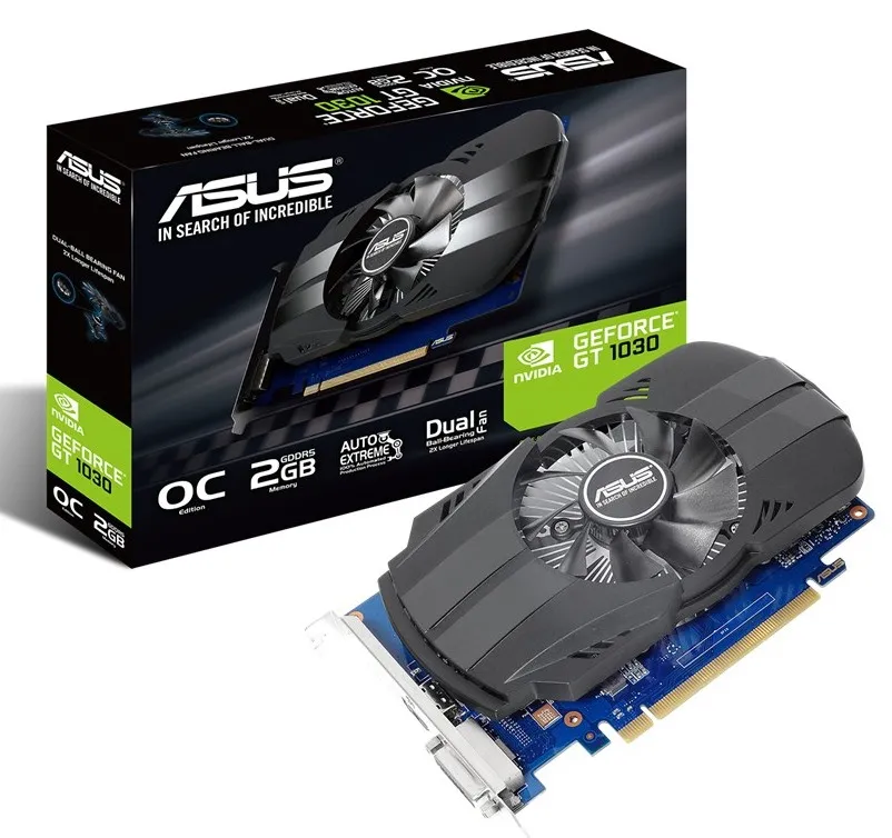 Placă Video ASUS PH-GT1030-O2G,  2GB GDDR5 64bit