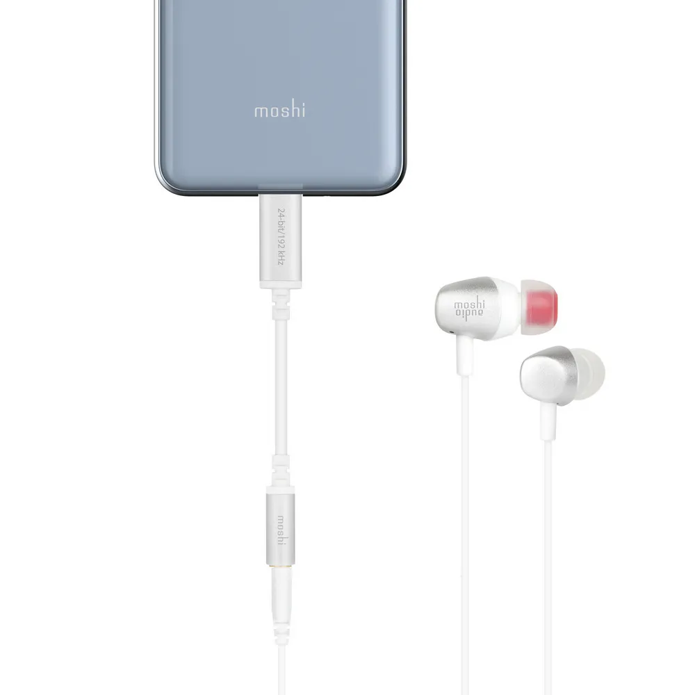 Audio Adapter MOSHI Type-C M / jack 3.5mm F, Silver