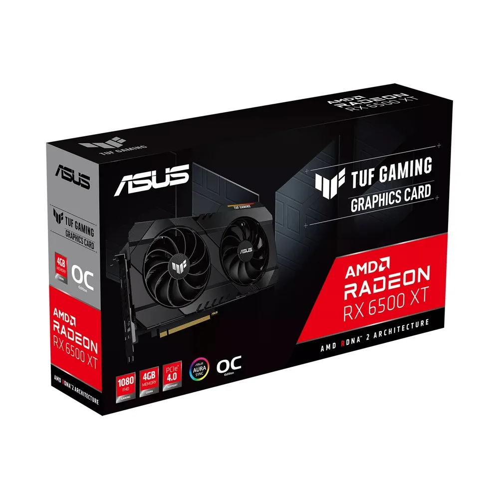 Placă Video ASUS TUF-RX6500XT-O4G-GAMING,  4GB GDDR6 64bit