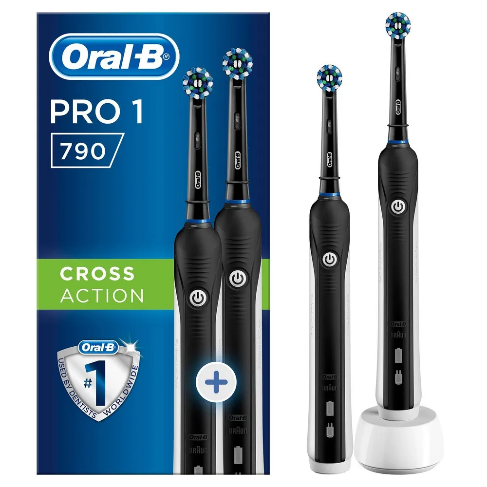 Periuță de dinți electrică BRAUN PRO 790 Cross Action Black, Negru