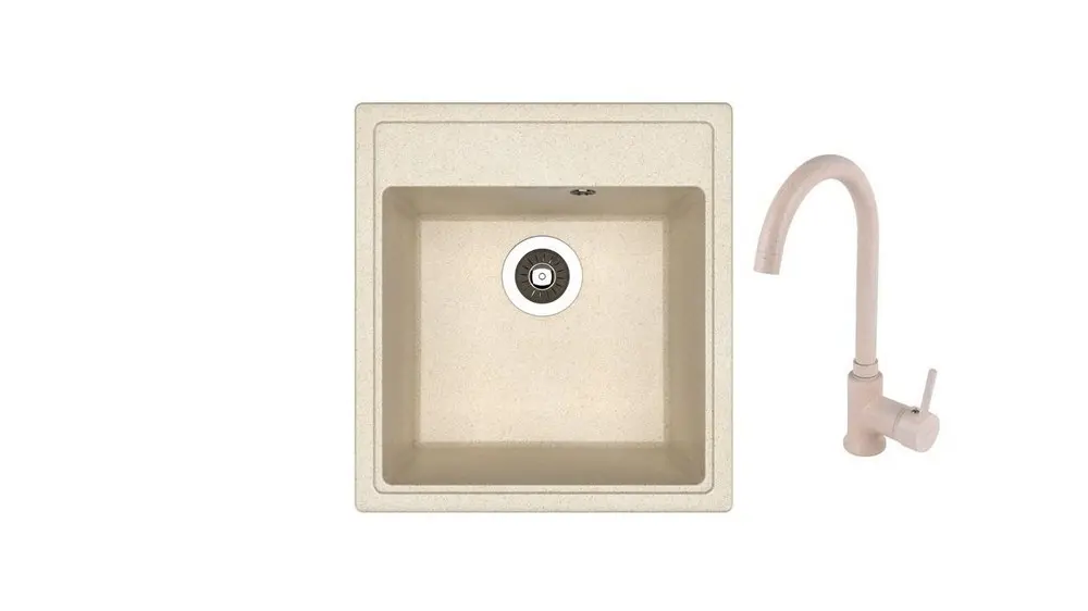 SET chiuveta Dr Gans Nika 470 + SanDonna F 7073 bej   