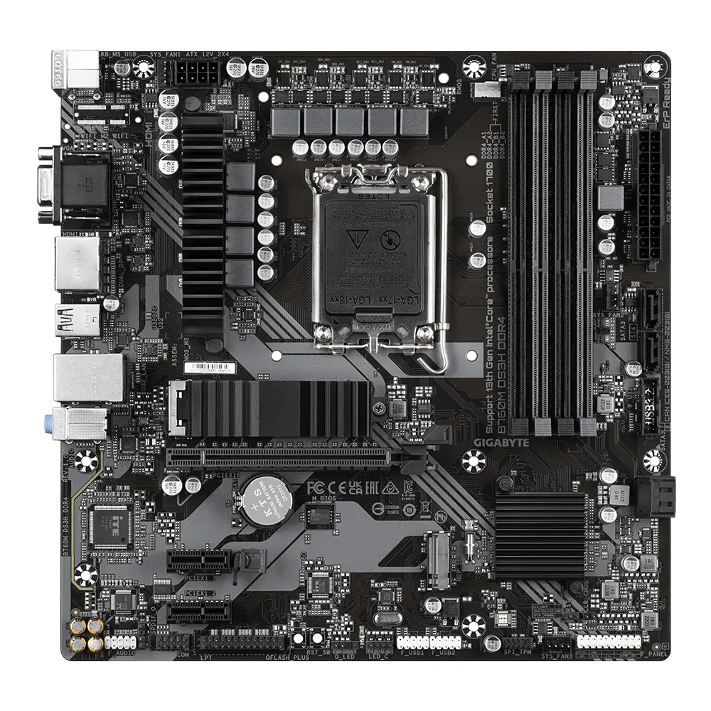 Placă de bază Gigabyte B760M DS3H DDR4, LGA1700, Intel B760, Micro-ATX