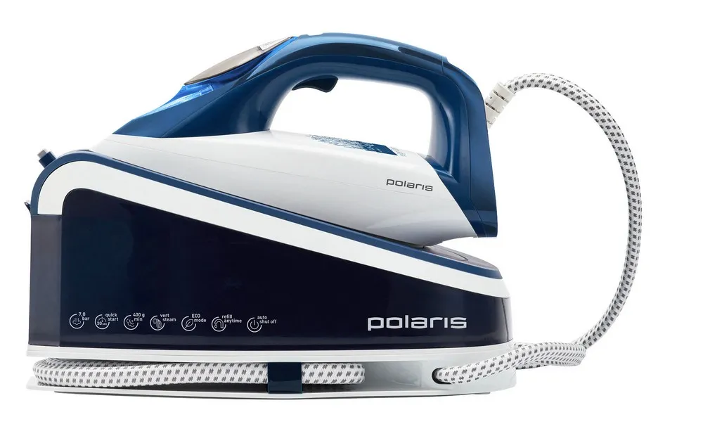 Fier de călcat cu generator de abur Polaris PSS6501K, 3000W, Alb Albastru