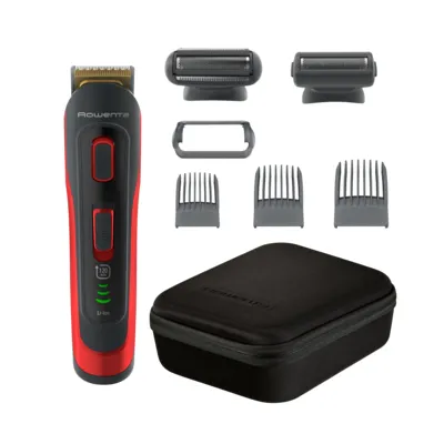 Trimmer pentru bărbați Rowenta 8-in-1 Selectium TN9400F4, Negru | Roșu