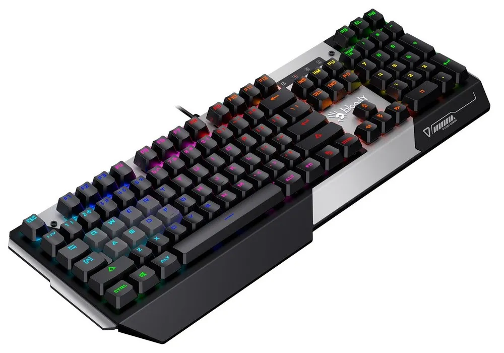 Tastatură Bloody B865R, Cu fir, Negru/Argintiu