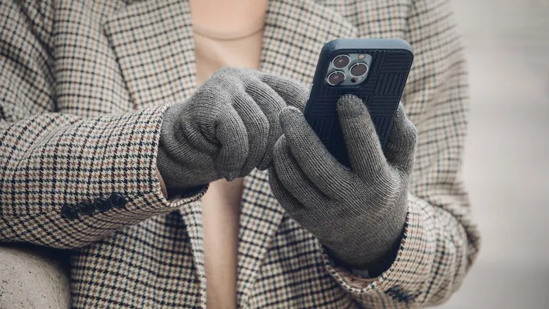 Mănuși senzoriale Moshi Digits Touchscreen Gloves, Large, Gri închis