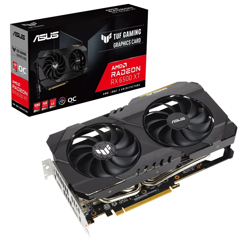 Placă Video ASUS TUF-RX6500XT-O4G-GAMING,  4GB GDDR6 64bit