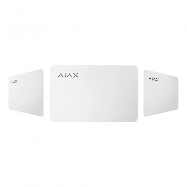 Card securizat fără contact Ajax Pass, Alb