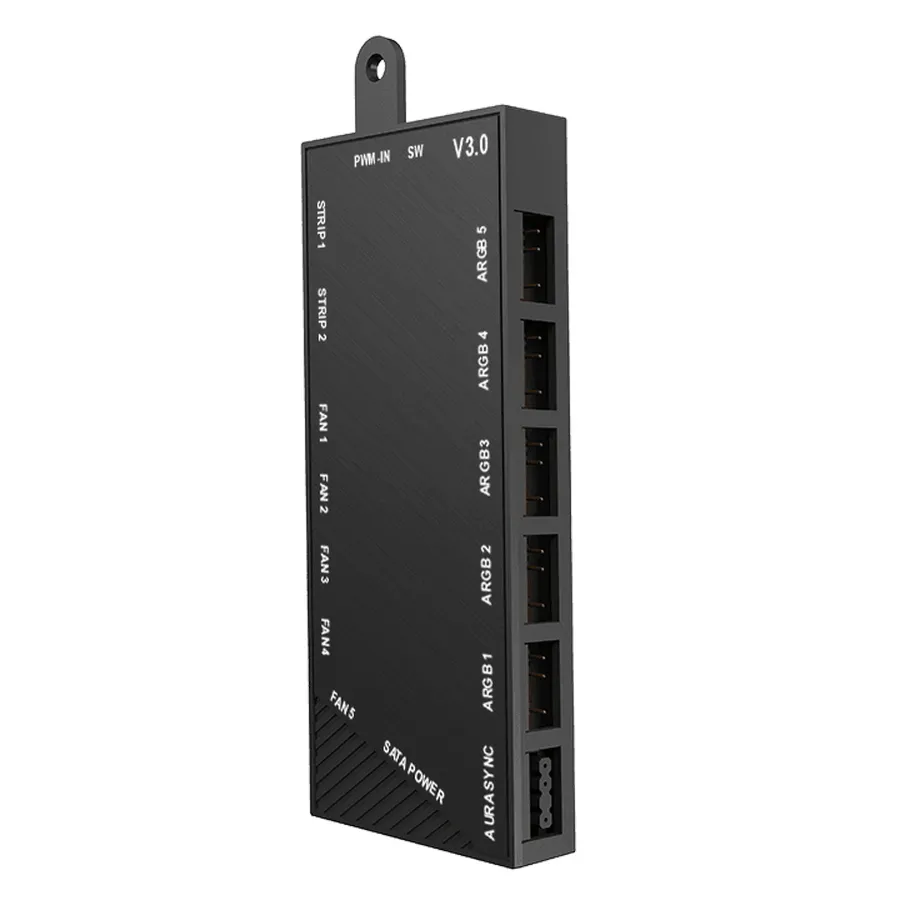 Ventilator Hub Gamemax PWM+RAINBOW Controller(V3.0), Negru