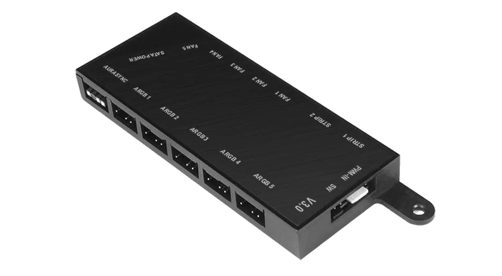 Ventilator Hub Gamemax PWM+RAINBOW Controller(V3.0), Negru