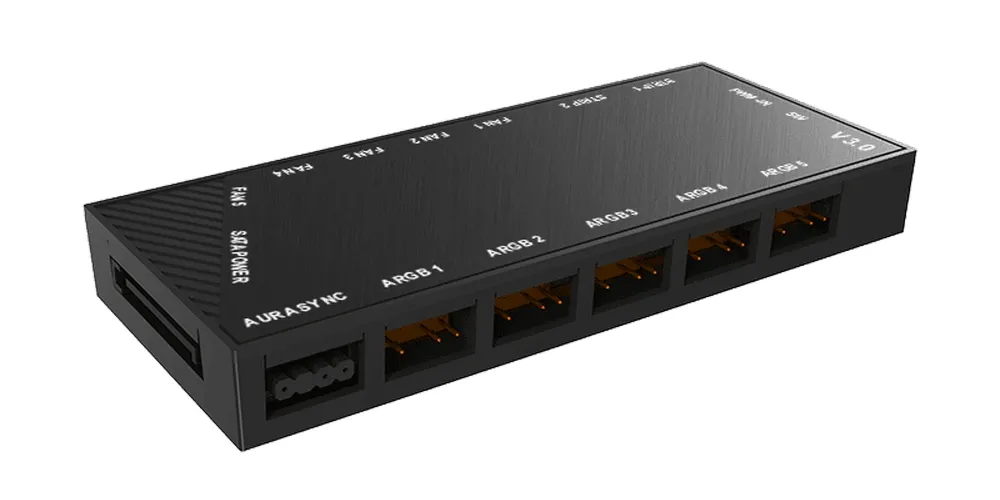 Ventilator Hub Gamemax PWM+RAINBOW Controller(V3.0), Negru