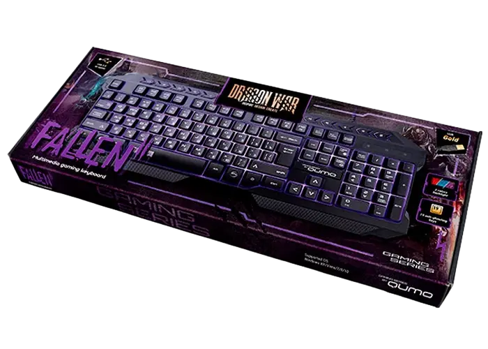 Tastatură QUMO Fallen II, Cu fir, Negru