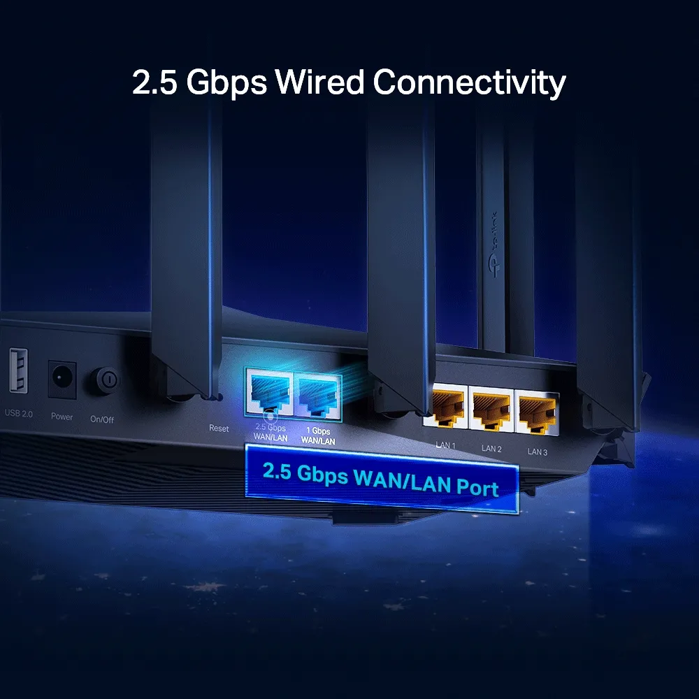 Router fără fir TP-LINK Archer AX90, Negru