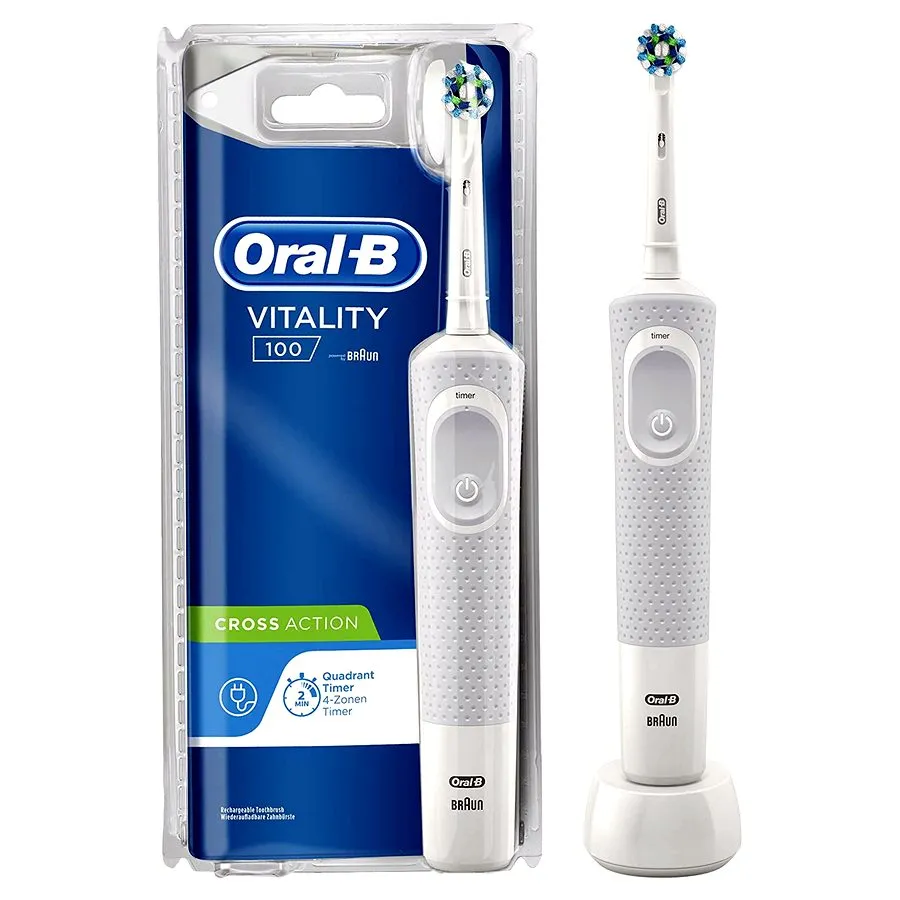 Periuță de dinți electrică BRAUN Vitality 100 Cross Action, Alb