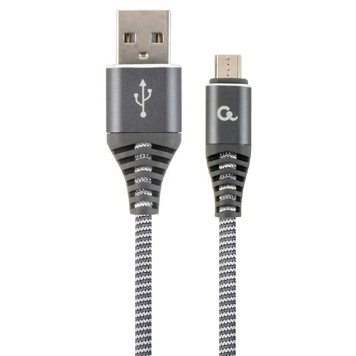 Cablu încărcare și sincronizare Cablexpert CC-USB2B-AMmBM-1M-WB2, USB Type-A/micro-USB, 1m, Gri