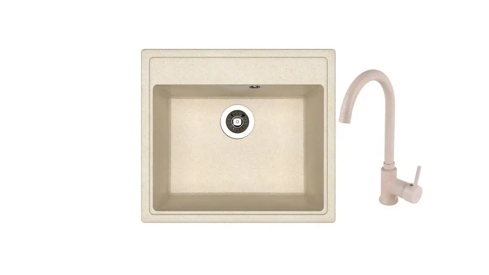 SET chiuveta Dr Gans Nika 570 + SanDonna F 7073 bej 