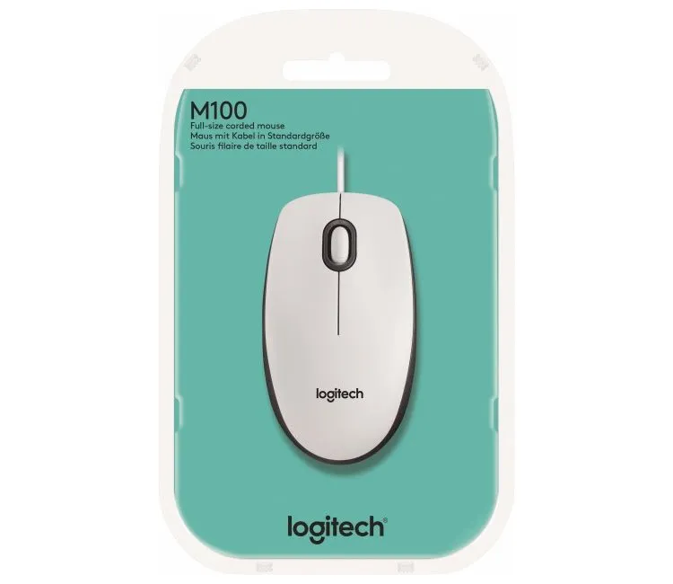 Mouse Logitech M100, Alb