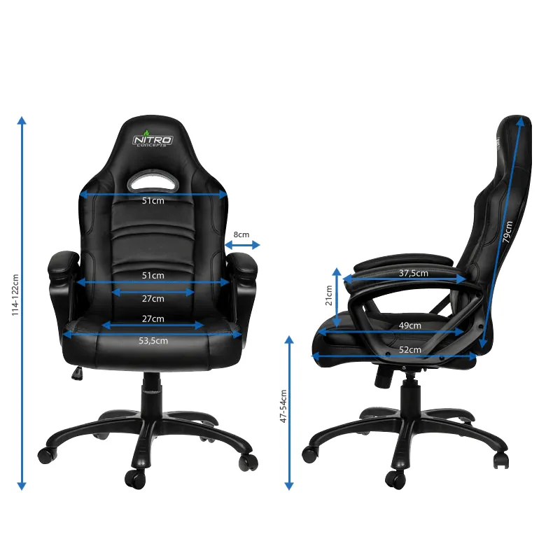 Scaun Gaming Gamemax GCR07, PU Piele, Negru