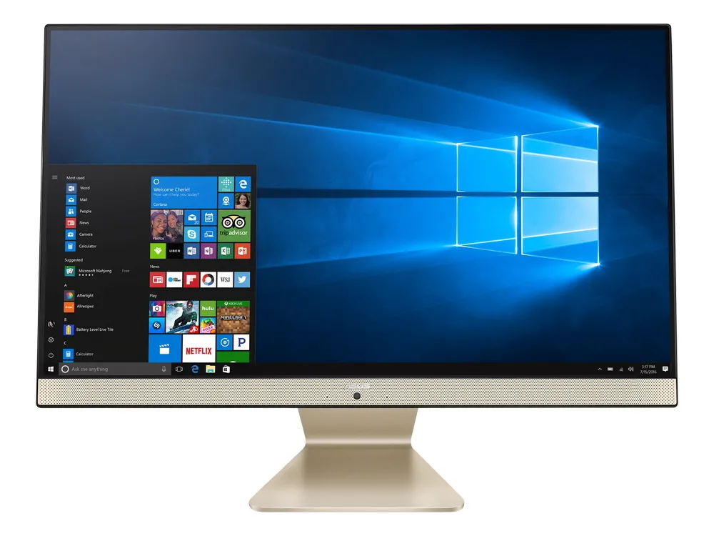 Computer All-in-One ASUS V241, 23,8", Intel Pentium 7505, 4GB/128GB, Windows 11 Pro, Negru