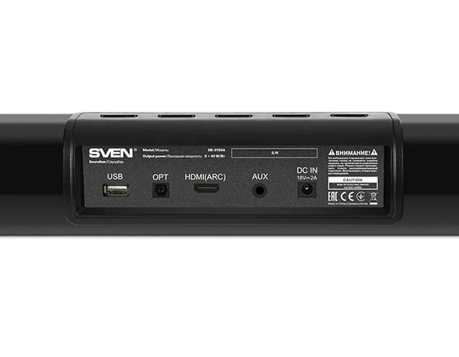 Soundbar SVEN SB-2150A, Negru