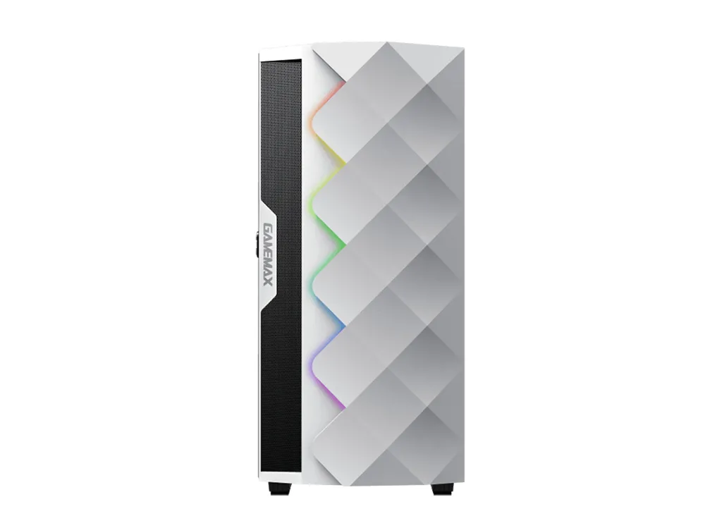Carcasă PC Gamemax Diamond COC, Midi-Tower, ATX, Alb