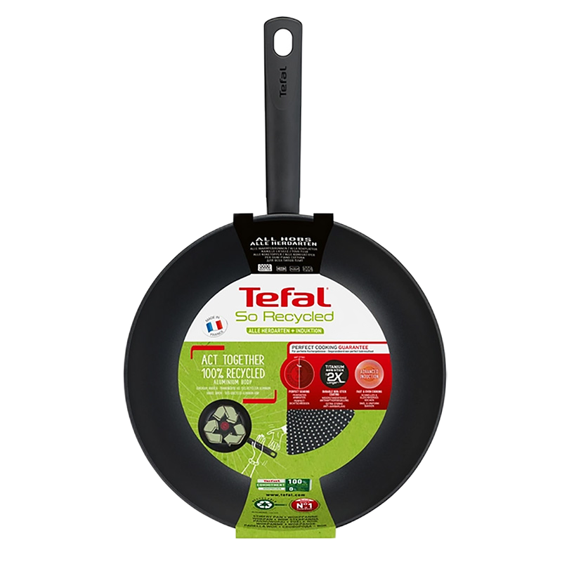 Tigaie WOK Tefal G2711953, 3,6L, 28cm, Negru