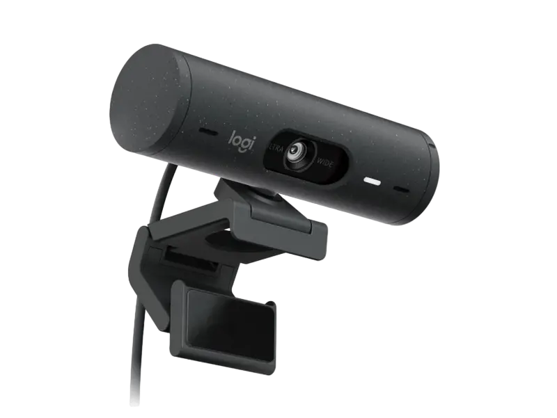 Cameră Web Logitech BRIO 500, Full-HD 1080P, Gri