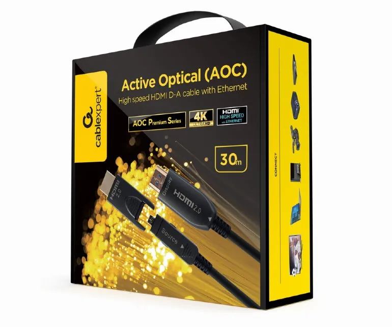 Cablu Video Cablexpert CCBP-HDMID-AOC-30M, HDMI D (M) - HDMI A (M), 30 m, Negru