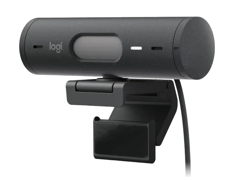 Cameră Web Logitech BRIO 500, Full-HD 1080P, Gri