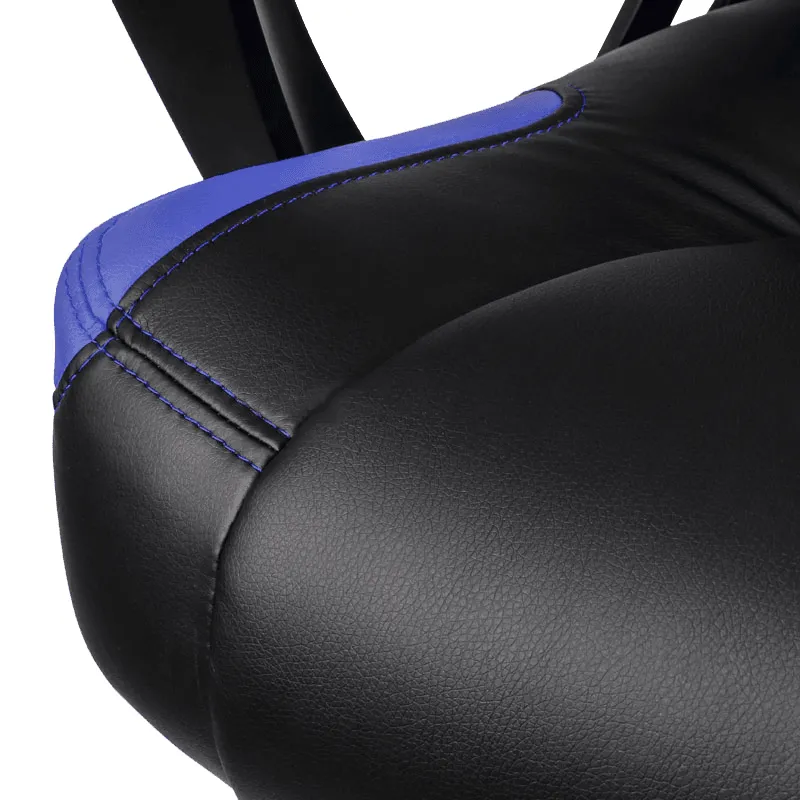 Scaun Gaming Gamemax GCR07, PU Piele, Negru/Albastru