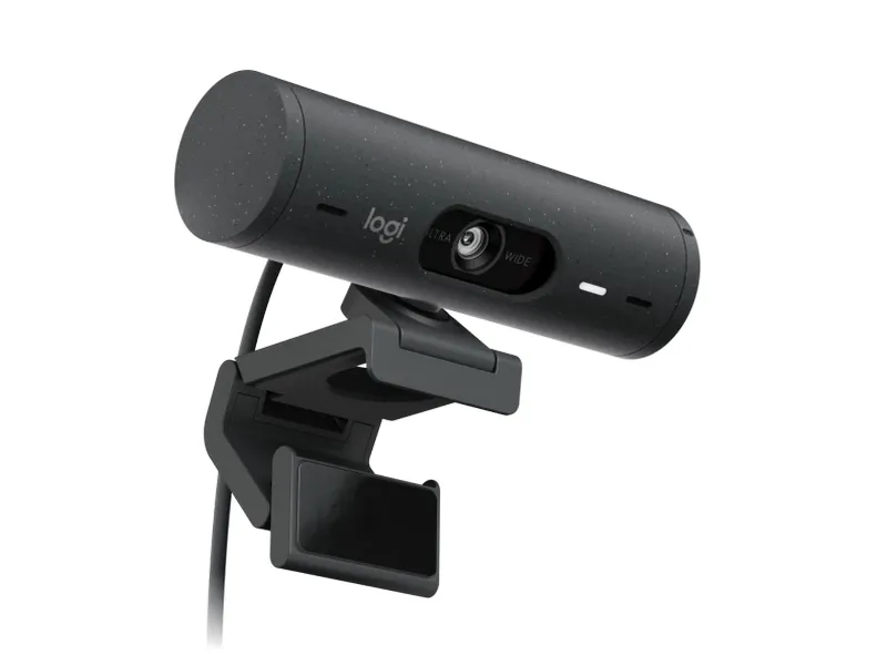 Cameră Web Logitech BRIO 500, Full-HD 1080P, Gri