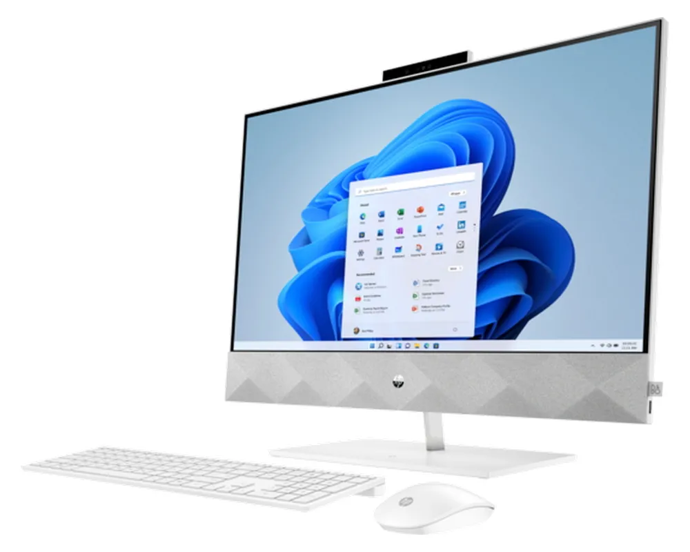 Computer All-in-One HP Pavilion 27, 27", Intel Core i7-11700T, 16GB/1000GB, Windows 10 Home, Alb