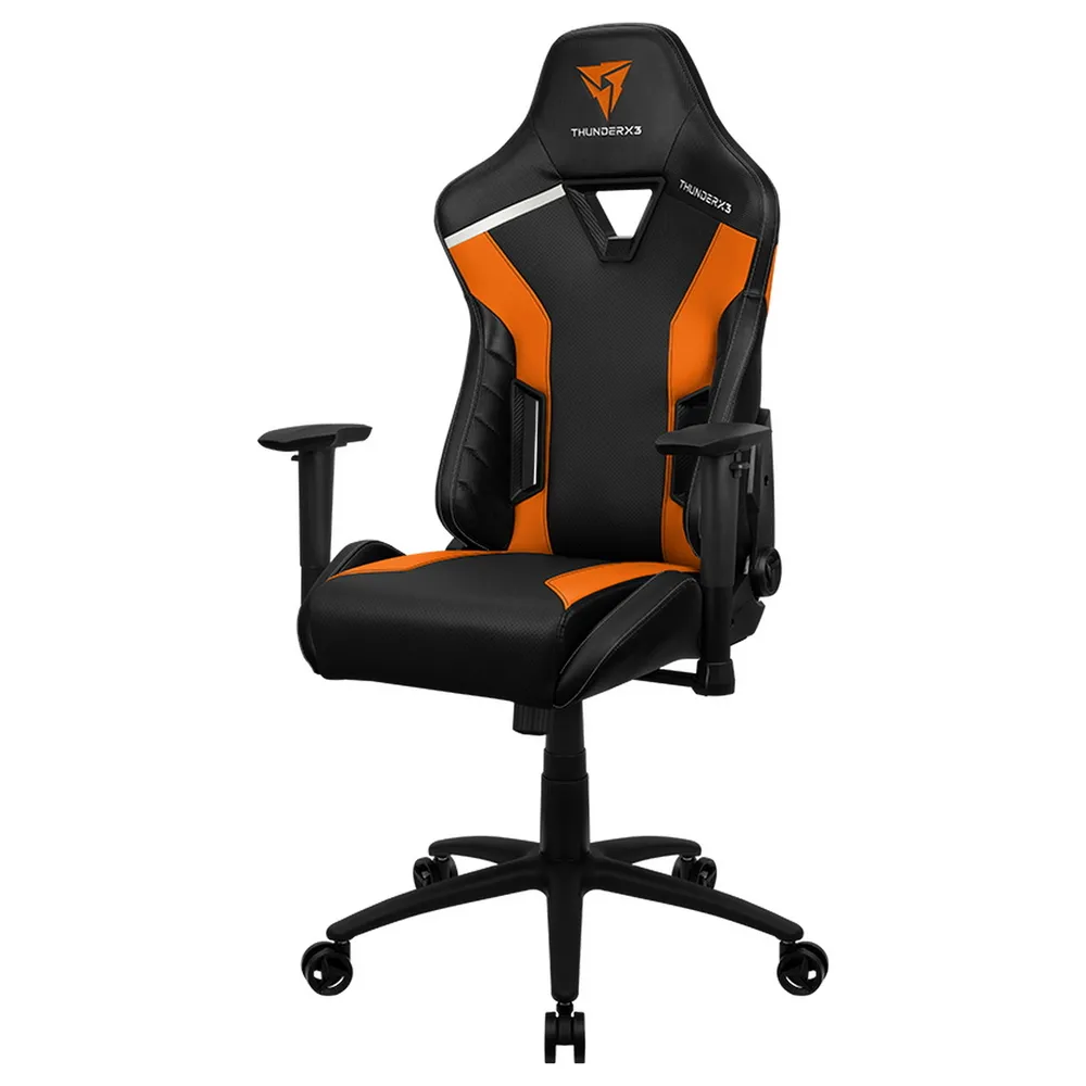 Scaun Gaming ThunderX3 TC3, PU Piele, Negru/Portocaliu