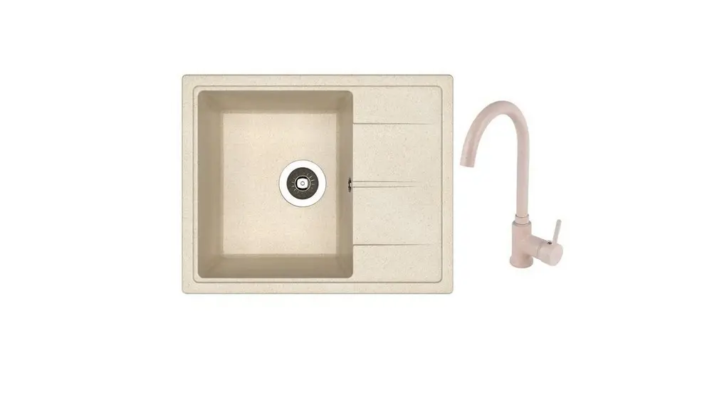 SET chiuveta Dr Gans Nika 580 + SanDonna F 7073 bej   