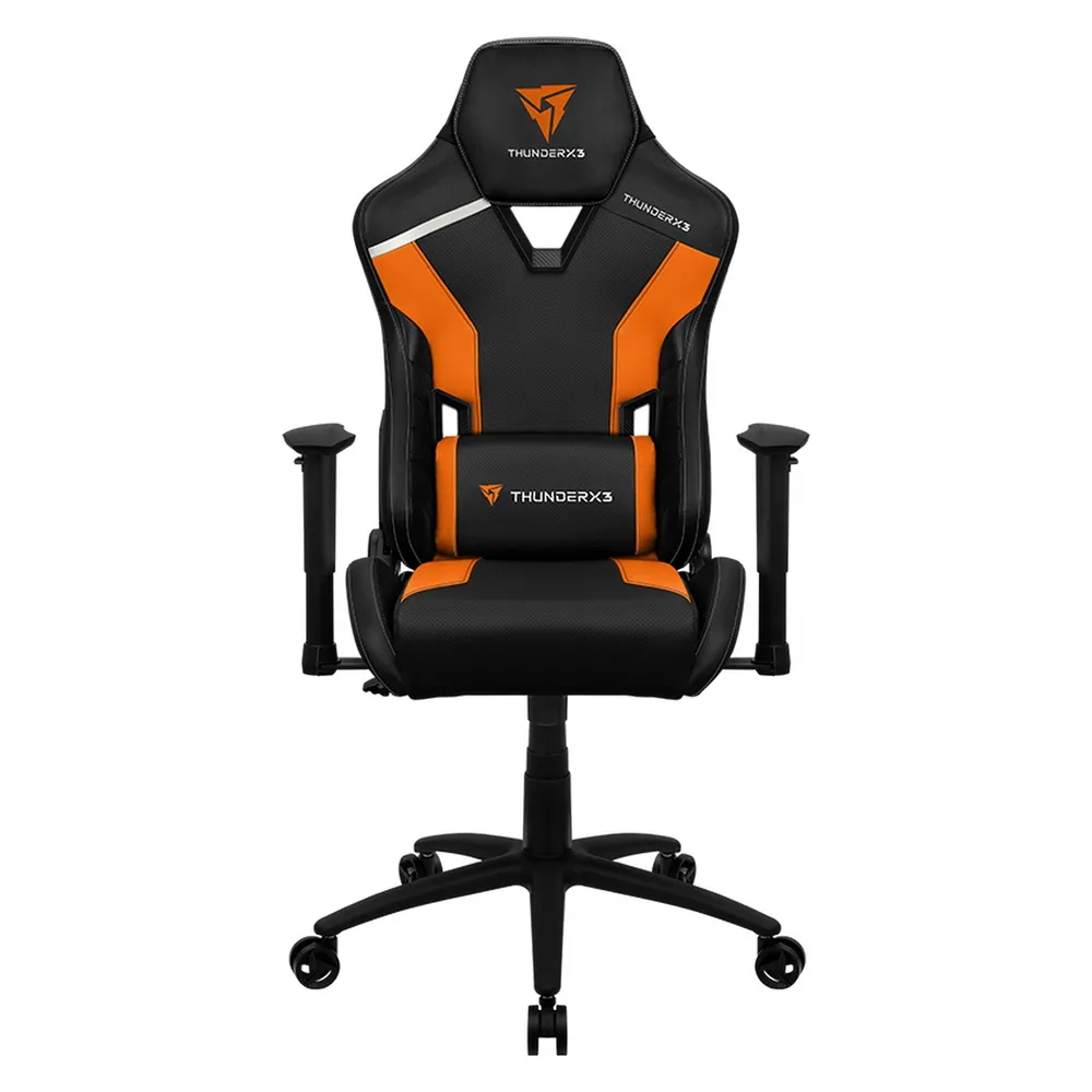 Scaun Gaming ThunderX3 TC3, PU Piele, Negru/Portocaliu