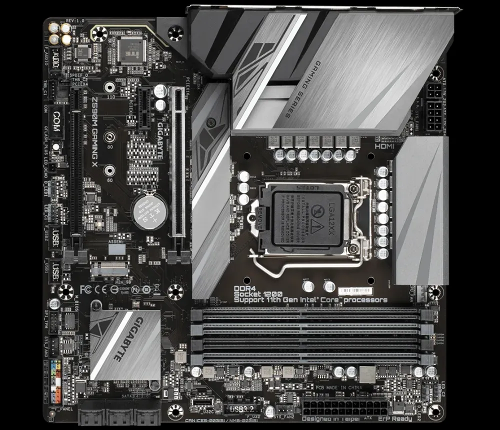Placă de bază Gigabyte Z590M GAMING X, LGA1200, Intel Z590, Micro-ATX