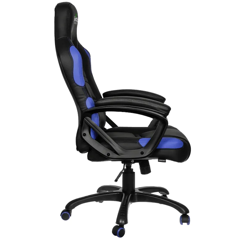 Scaun Gaming Gamemax GCR07, PU Piele, Negru/Albastru