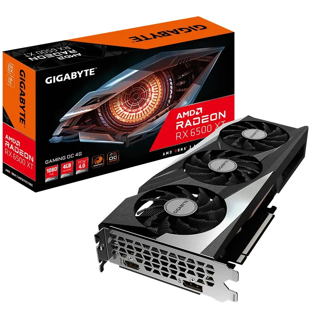 Placă Video Gigabyte GV-R65XTGAMING OC-4GD,  4GB GDDR6 64bit