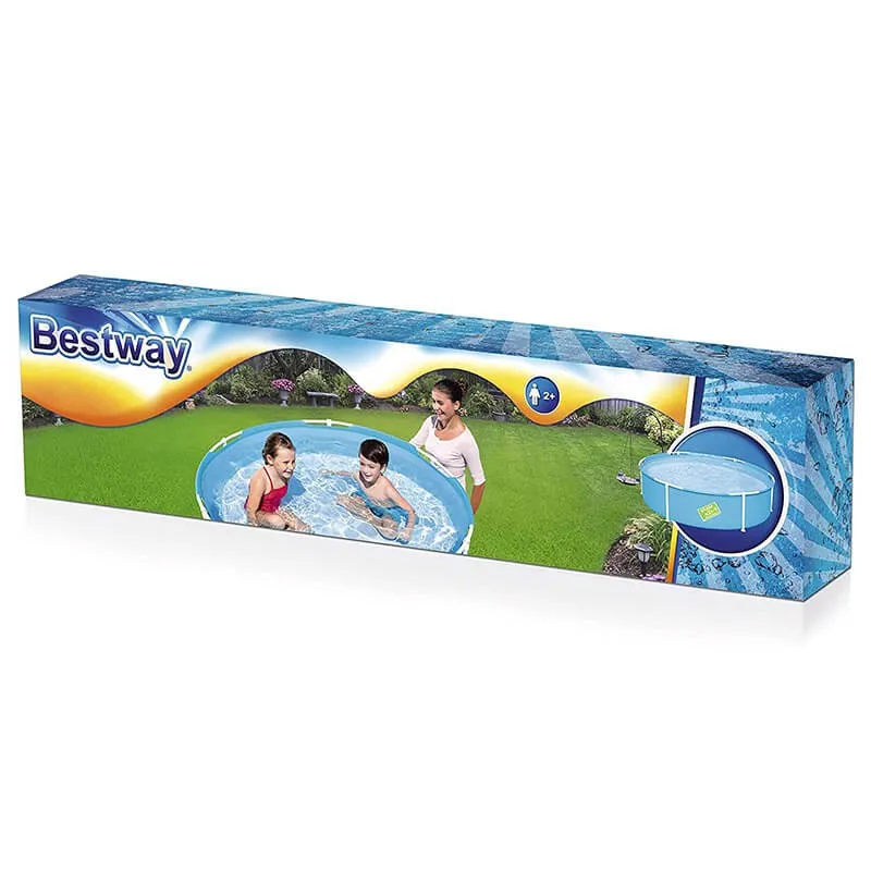 Piscină cu cadru metalic Bestway 56283, 580L, Albastru deschis, 56283