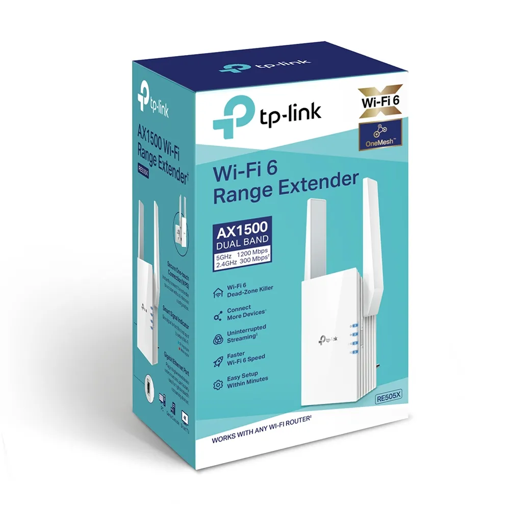 Punct de acces fără fir TP-LINK RE505X, 300 Mbps, 1200 Mbps, Alb
