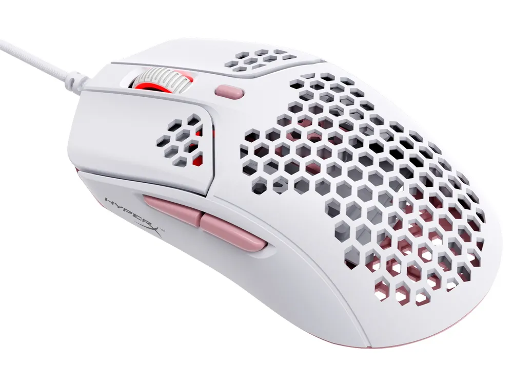 Gaming Mouse HyperX Pulsefire Haste, Alb/Roz