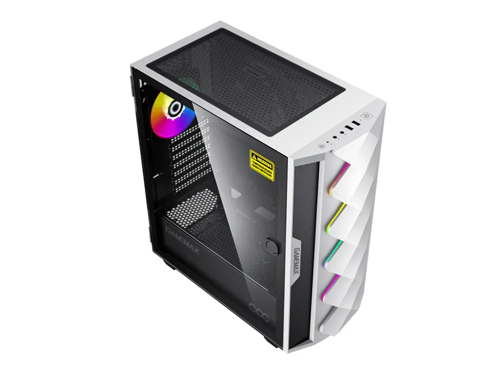 Carcasă PC Gamemax Diamond COC, Midi-Tower, ATX, Alb