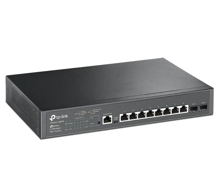 Comutator PoE TP-LINK T2500G-10MPS, 8x IEEE 802.3af/at