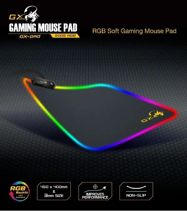 Mouse Pad pentru jocuri Genius GX-500S, Large, Negru
