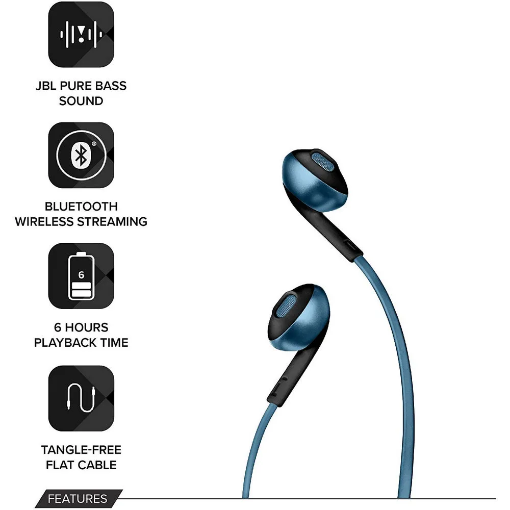 Căști JBL Tune 205BT, Albastru