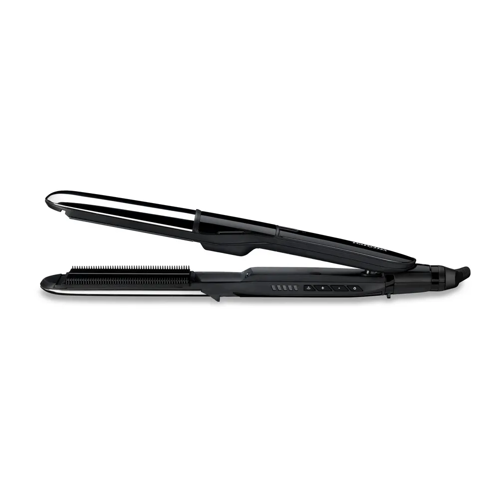 Placă de îndreptat părul BaByliss 2 in 1 Steam Shine ST496E, Negru | Argintiu