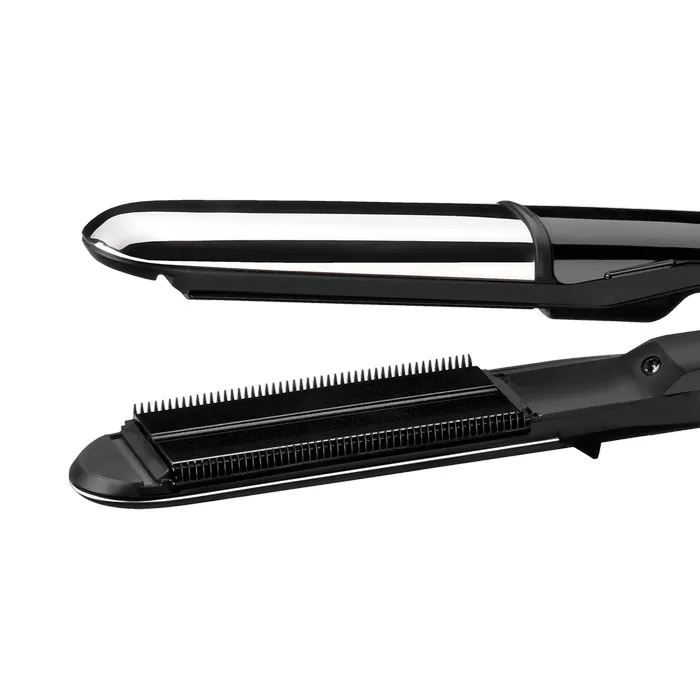 Placă de îndreptat părul BaByliss 2 in 1 Steam Shine ST496E, Negru | Argintiu